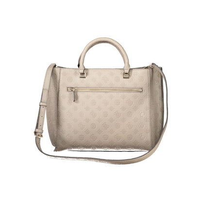 Guess Jeans Brown Zarela Handbag – Faux Leather, Versatile Chic Design