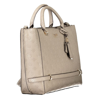 Guess Jeans Brown Zarela Handbag – Faux Leather, Versatile Chic Design