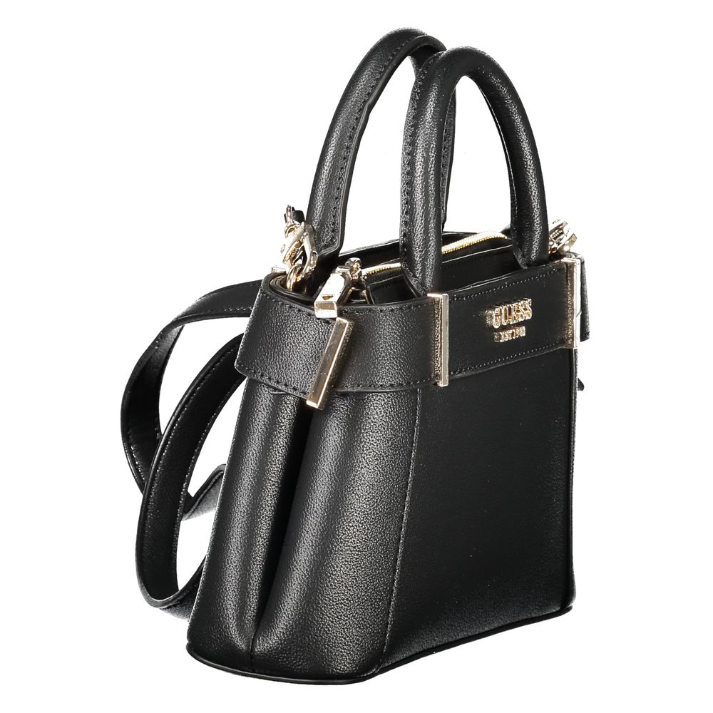 Guess Jeans ANADELA Mini Bag - Black Faux Leather Handbag for Women