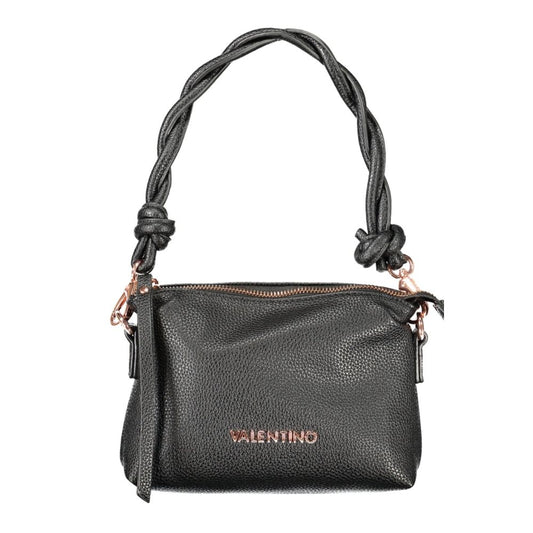Mario Valentino Black Faux Leather Handbag