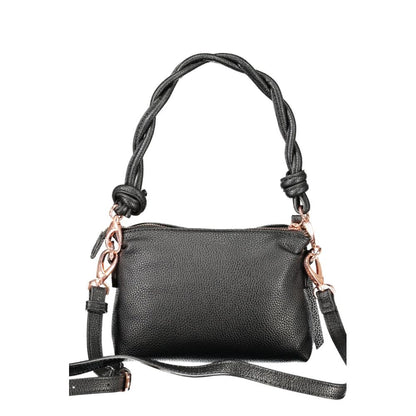 Mario Valentino Black Faux Leather Handbag