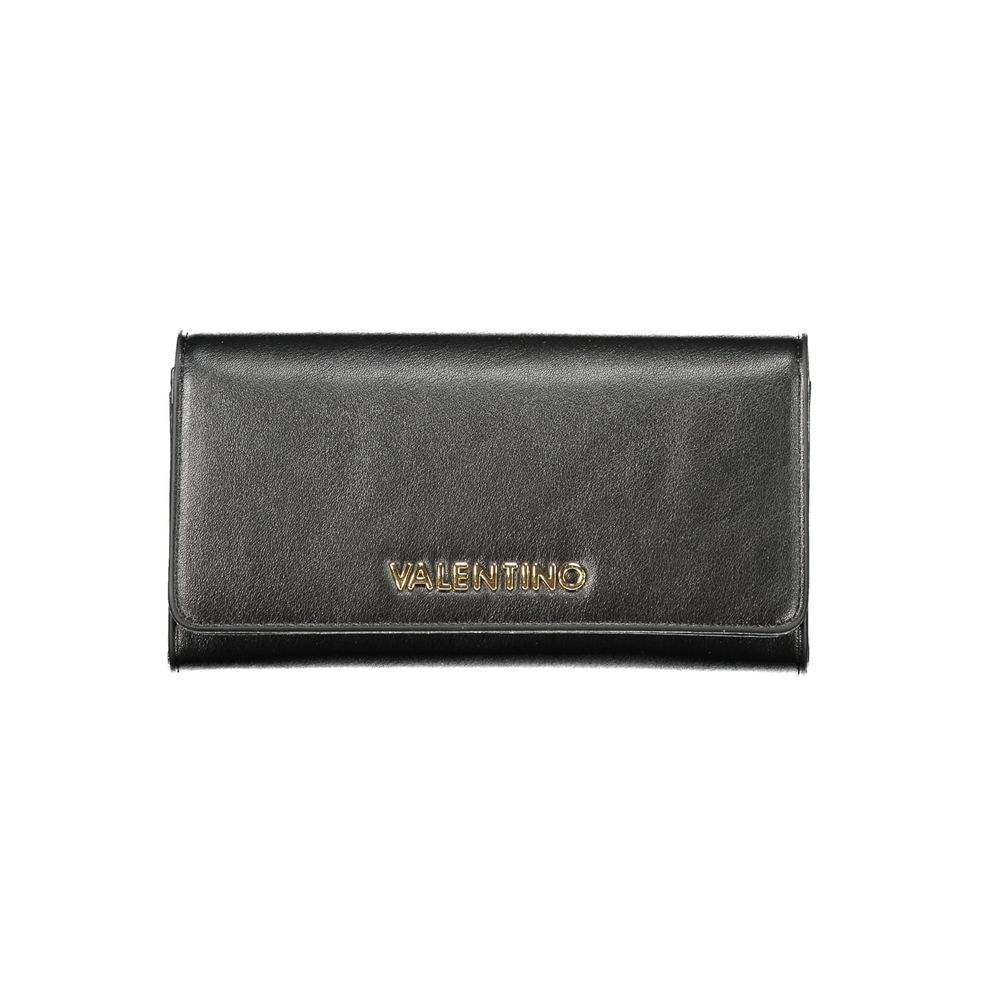 Mario Valentino Black Faux Leather Wallet for Women