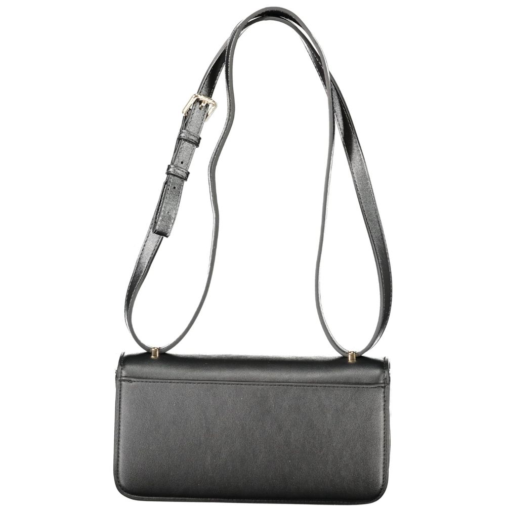 Mario Valentino Black Faux Leather Handbag