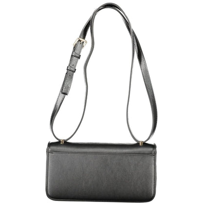 Mario Valentino Black Faux Leather Handbag