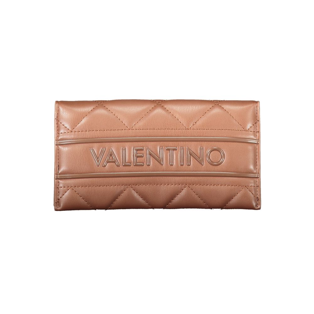 Mario Valentino Brown Faux Leather Women's Wallet with Luxurious Appeal