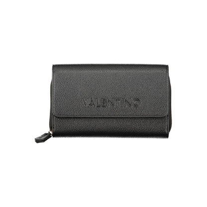 Mario Valentino Black Faux Leather Convertible Shoulder Bag