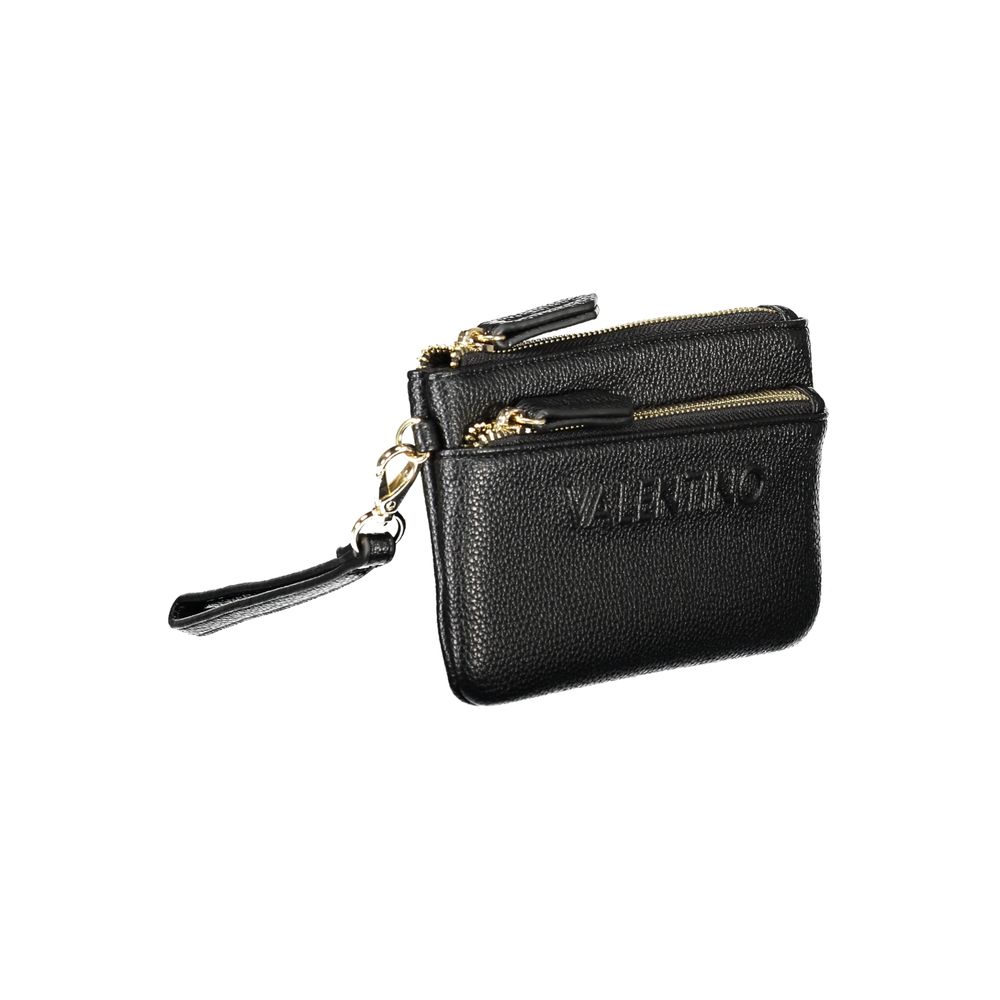 Mario Valentino Black Faux Leather Women's Wallet