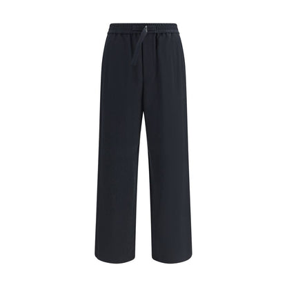 Ami Paris Cotton Wide-Leg Pants