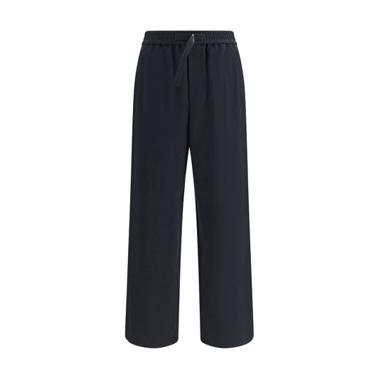 Ami Paris Cotton Wide-Leg Pants