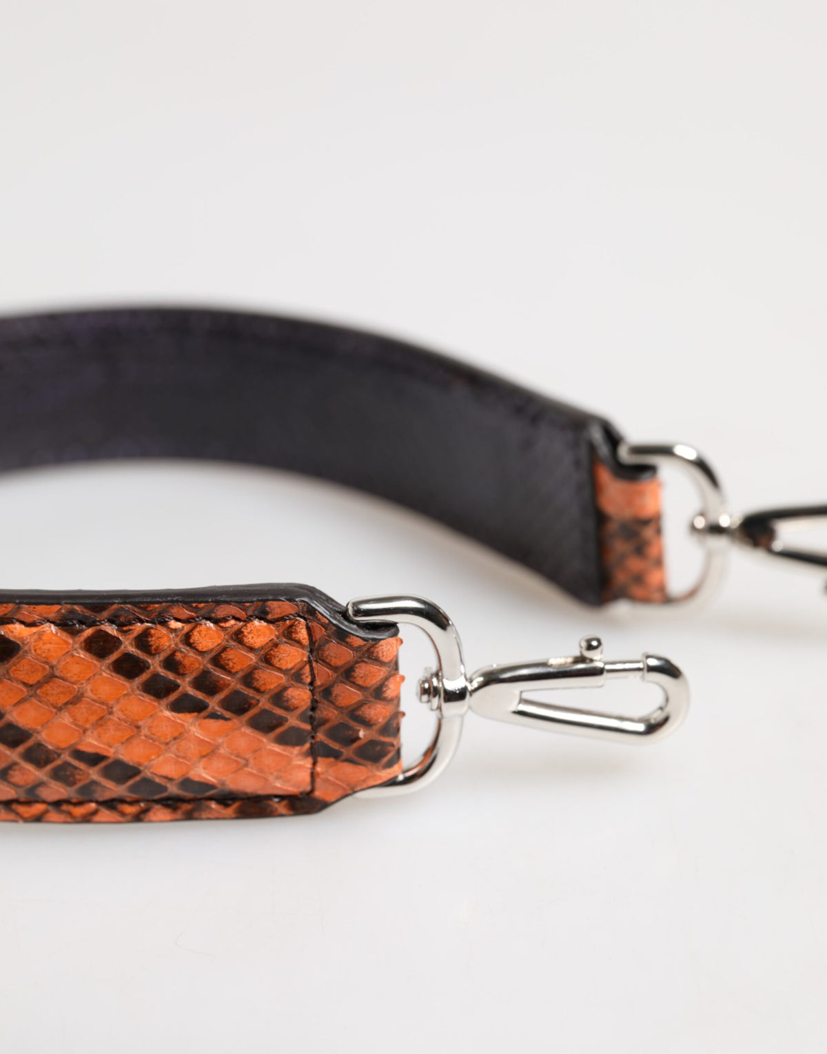 Dolce & Gabbana Orange Exotic Leather Bag Shoulder Strap