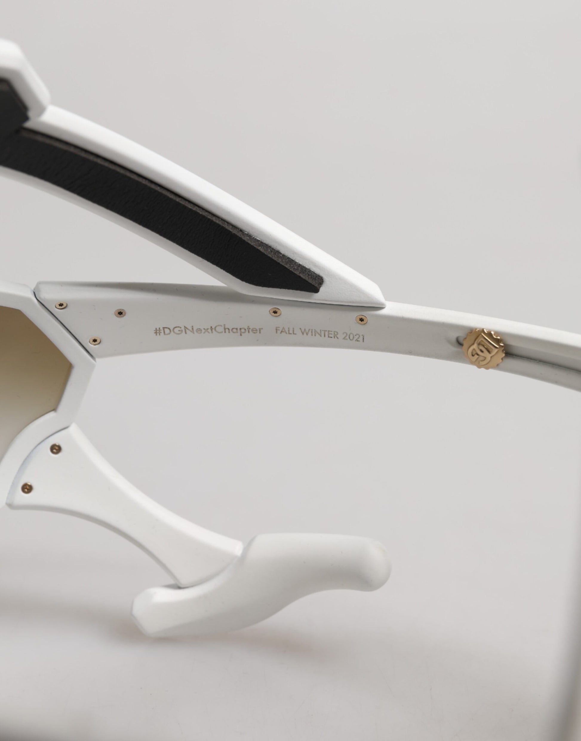 Dolce & Gabbana White Acetate Next Generation Runway Mask Sunglasses