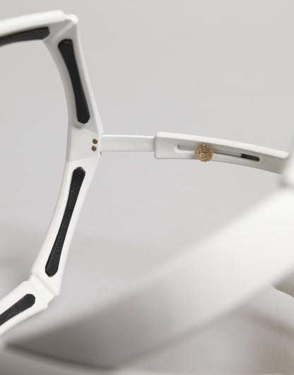 Dolce & Gabbana White Acetate Next Generation Runway Mask Sunglasses