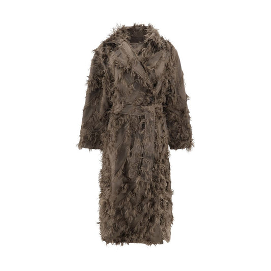 Brunello Cucinelli Elegant Coat with Fur Details