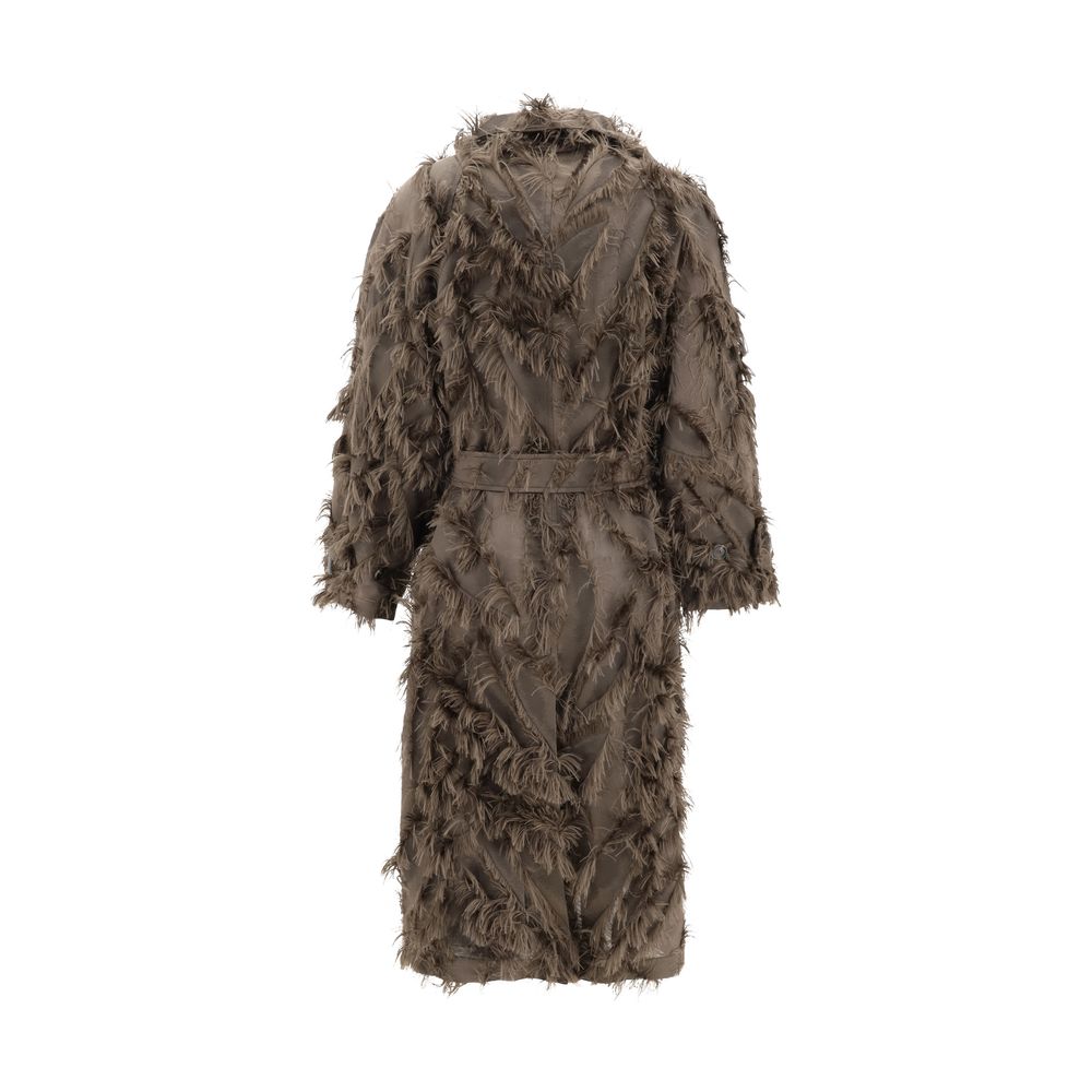 Brunello Cucinelli Elegant Coat with Fur Details