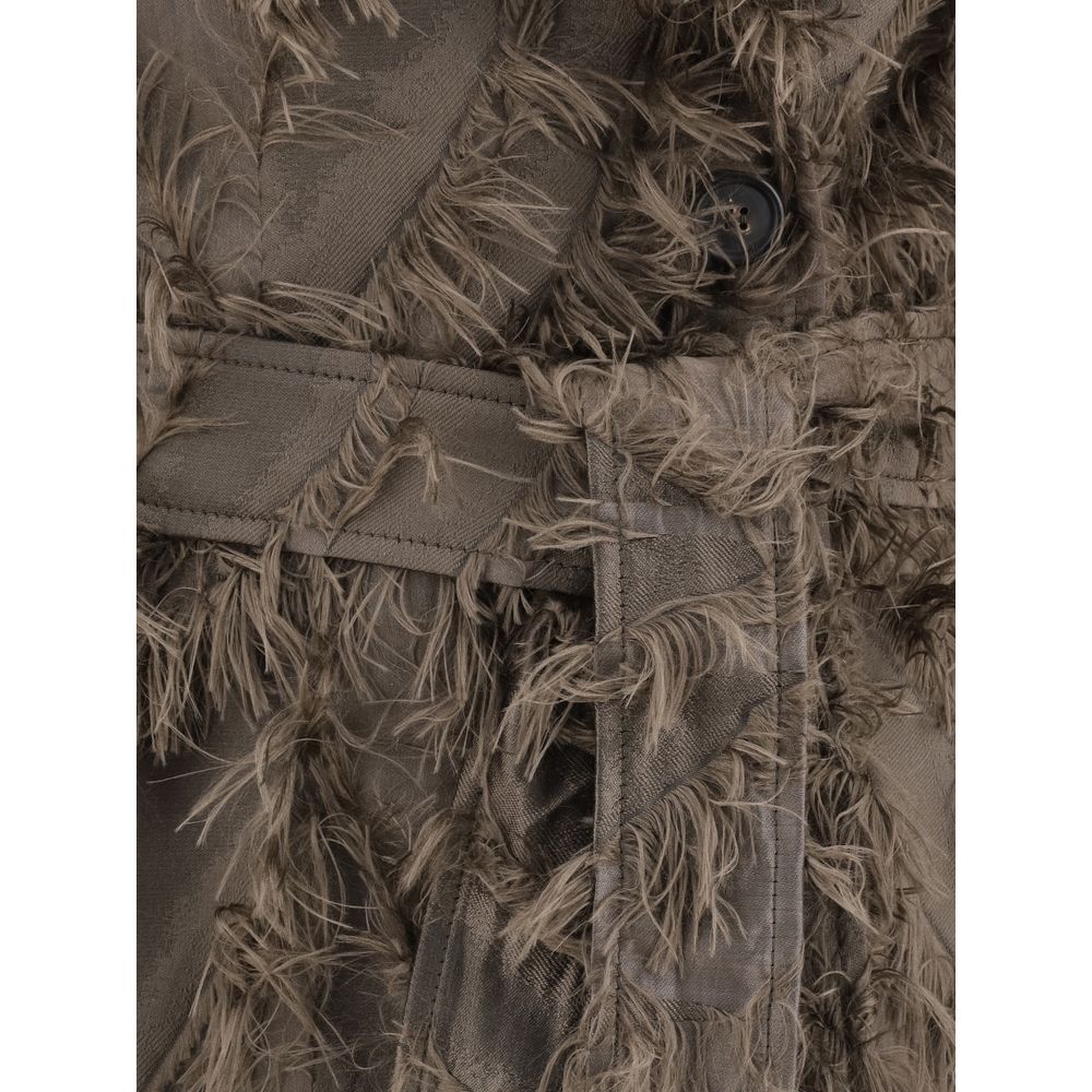 Brunello Cucinelli Elegant Coat with Fur Details