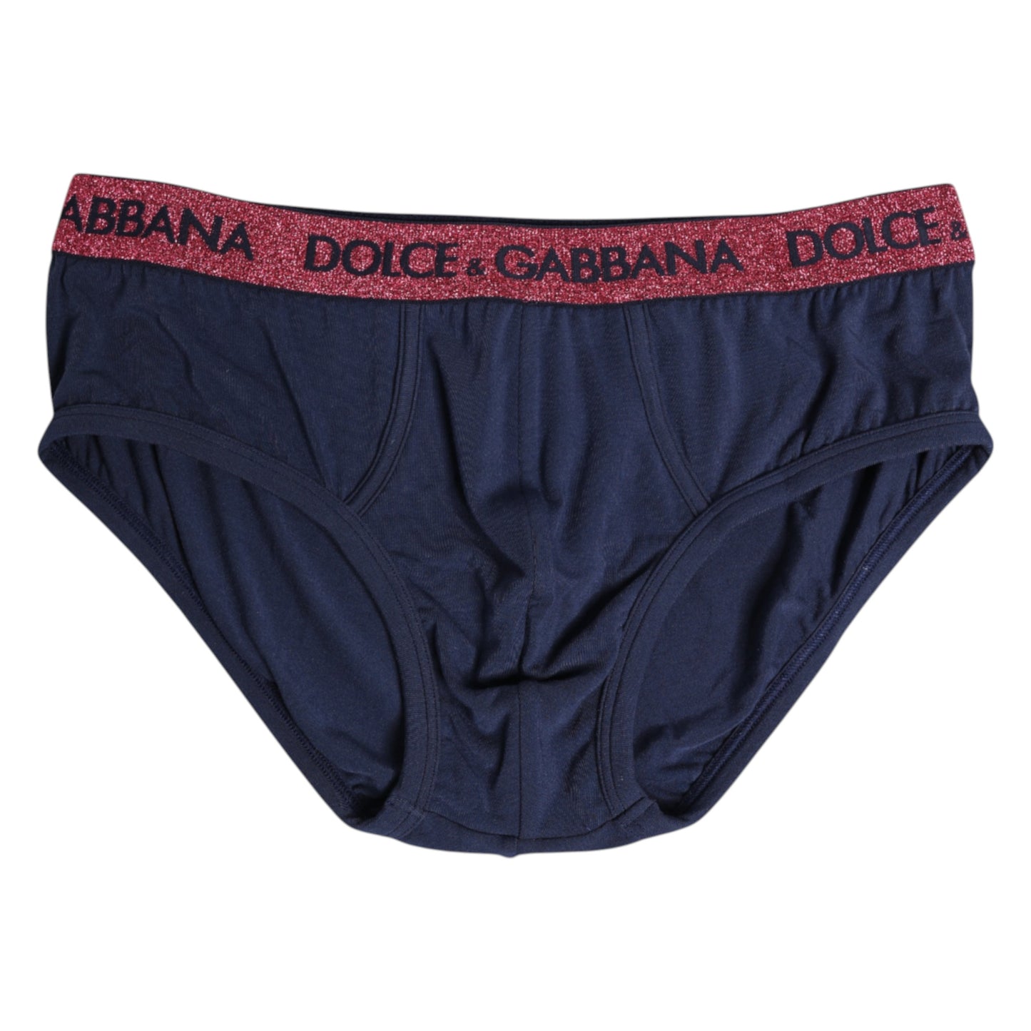 Dolce & Gabbana Blue Red Logo Stretch Brief Underwear