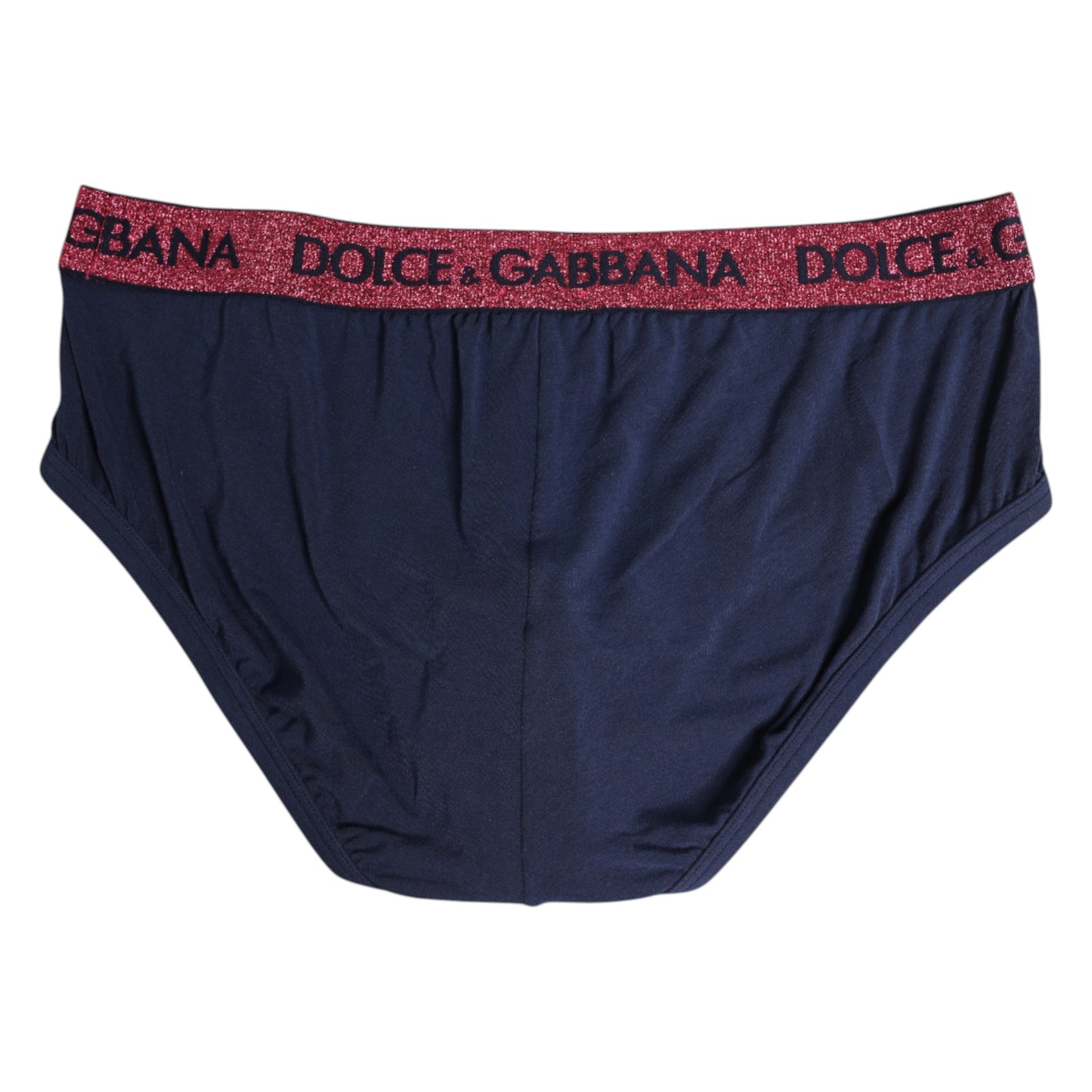 Dolce & Gabbana Blue Red Logo Stretch Brief Underwear