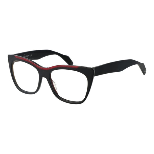 Yohji Yamamoto Black Men’s Optical Frames – Cat Eye Style
