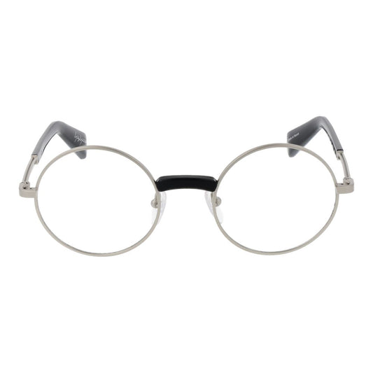 Yohji Yamamoto Men’s Silver Optical Frames – Round Style