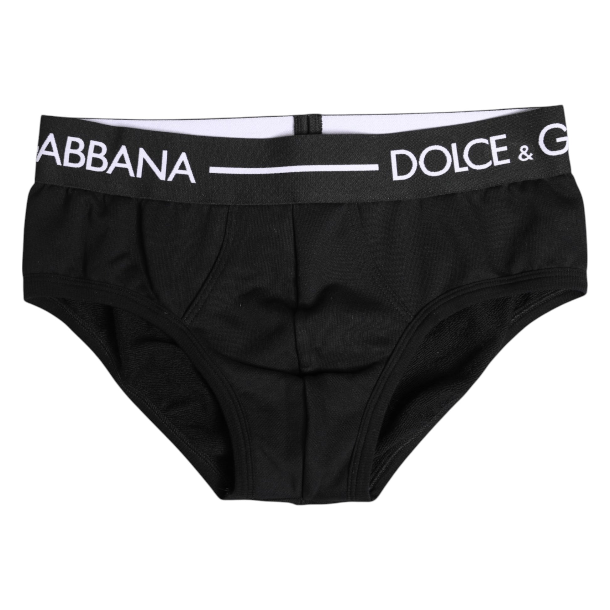Dolce & Gabbana Black Cotton Stretch Regular Brief Underwear
