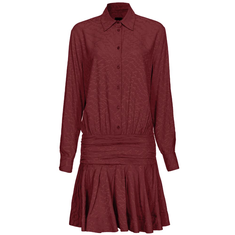 PINKO Red Haircalf Dress - Bold Urban Chic