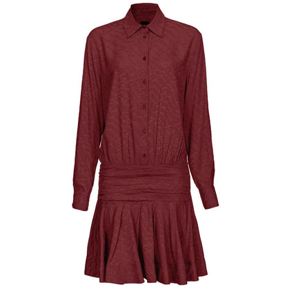 PINKO Red Haircalf Dress - Bold Urban Chic
