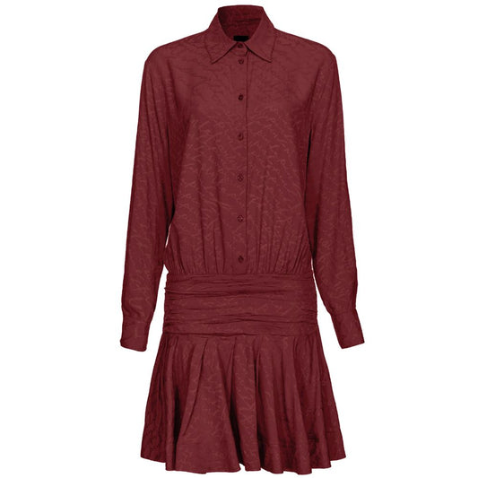 PINKO Red Haircalf Dress - Bold Urban Chic
