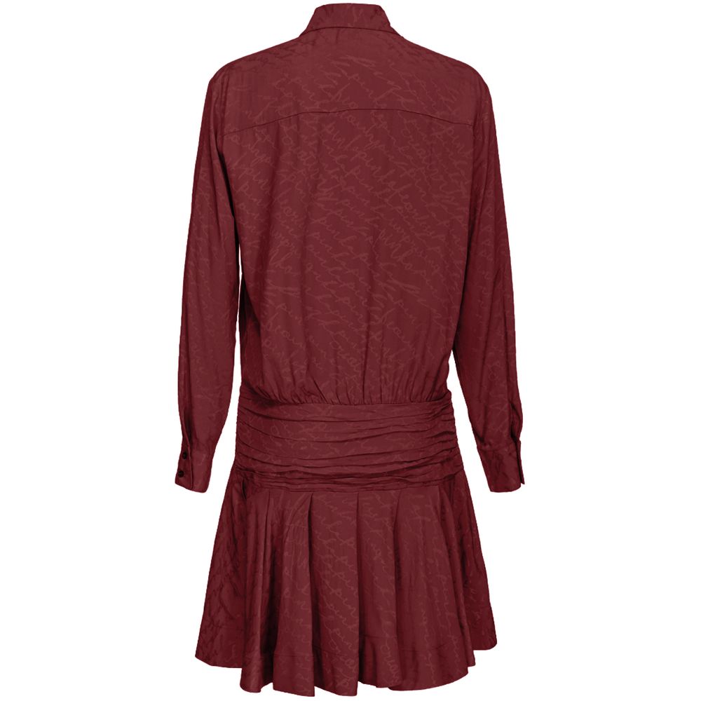 PINKO Red Haircalf Dress - Bold Urban Chic