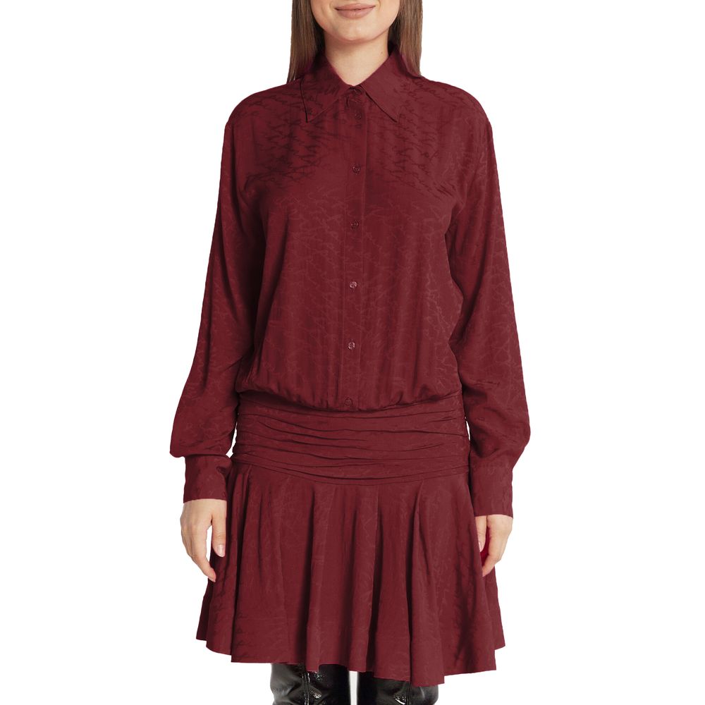 PINKO Red Haircalf Dress - Bold Urban Chic