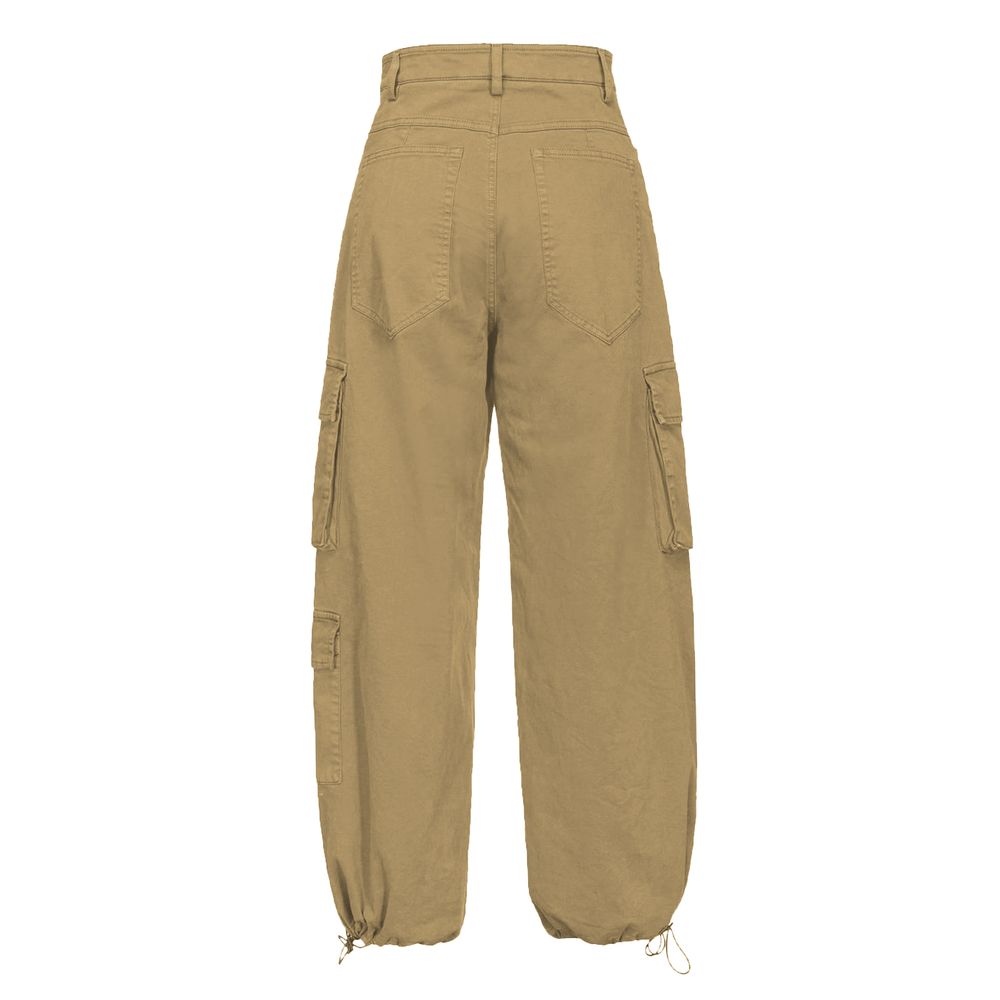 PINKO Ajaccio Cargo Pants: Bold Beige Cotton Statement
