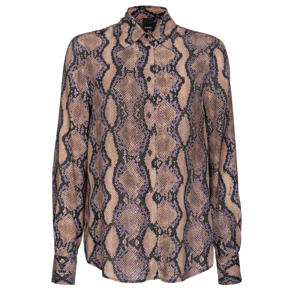 PINKO Multicolor Viscose Statement Shirt