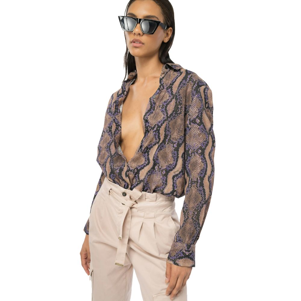 PINKO Multicolor Viscose Statement Shirt