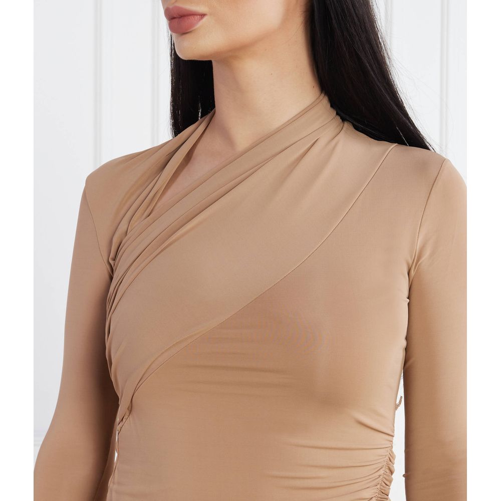 PINKO Beige Viscose Statement Dress