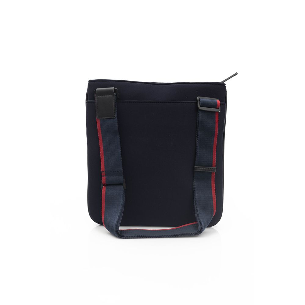 Blue Polyester Men Messenger Bag