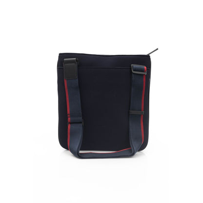 Blue Polyester Men Messenger Bag