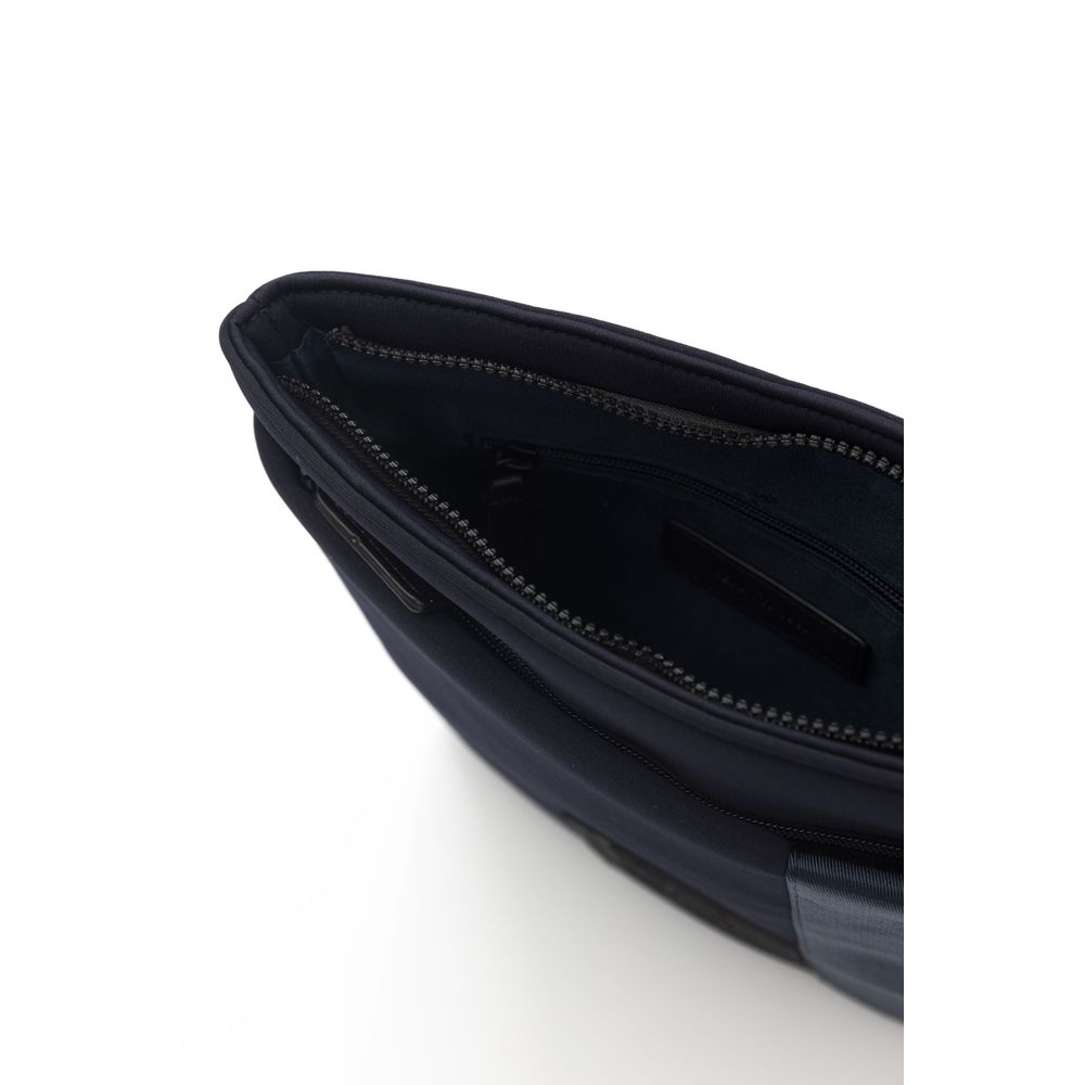 Blue Polyester Men Messenger Bag