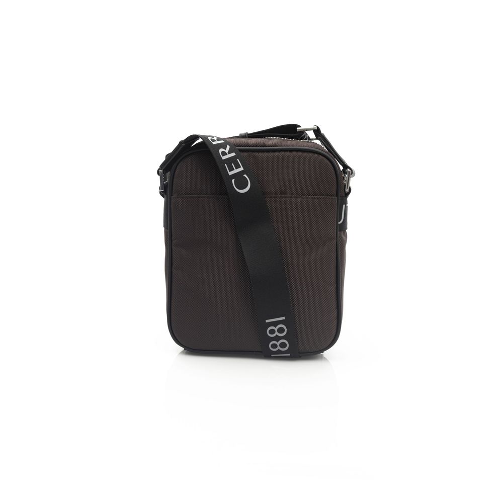 Brown Nylon Men Messenger Bag