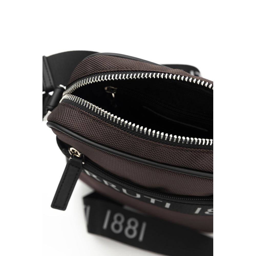 Brown Nylon Men Messenger Bag