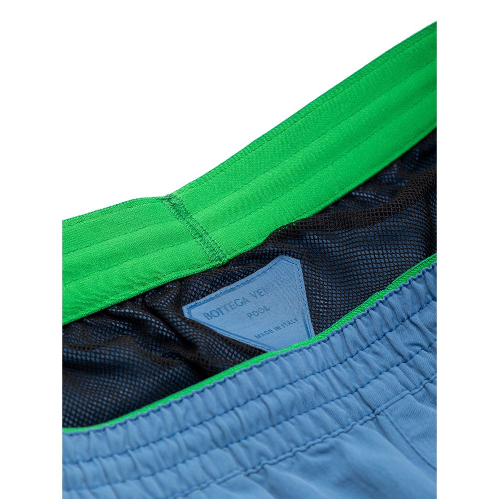 Bottega Veneta Azure Blue Boxer Swim Shorts for Men