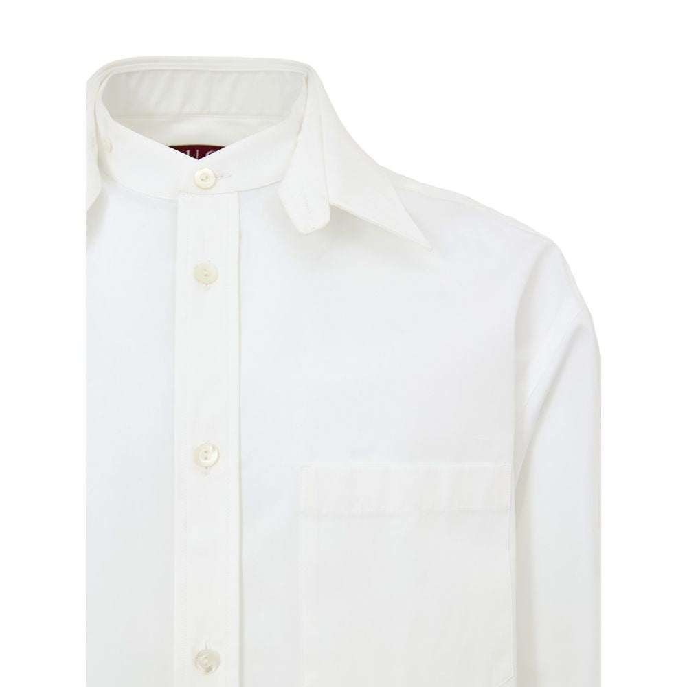 Gucci White Cotton Double Collar Poplin Shirt