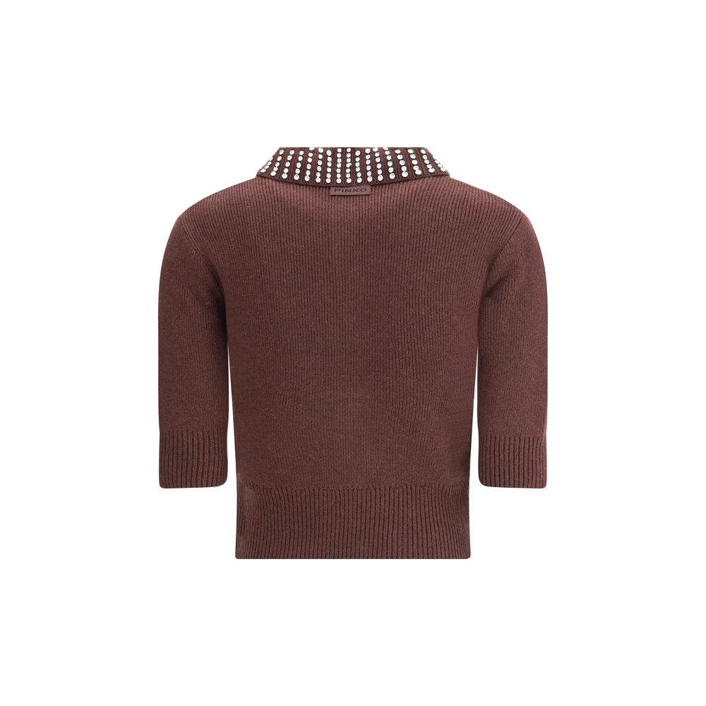 PINKO Emilia Sweater with Rhinestones