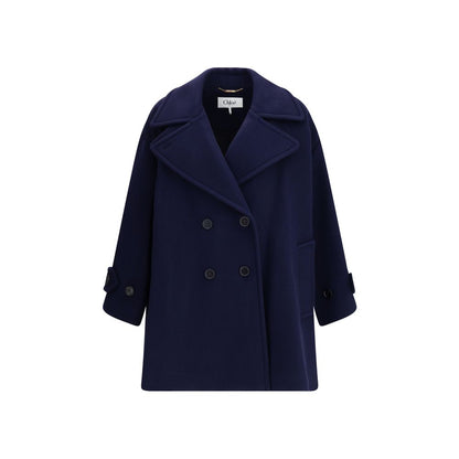Chloé Oversized Double Breasted Wool Coat