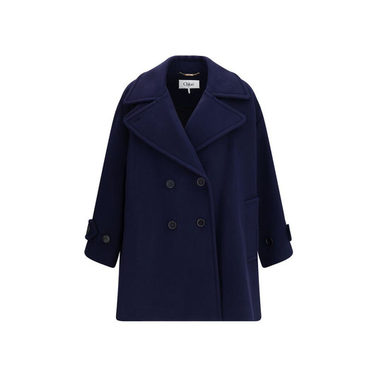 Chloé Oversized Double Breasted Wool Coat