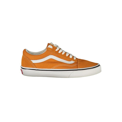 Vans Orange Polyester Sneaker - Old Skool Style with Contrasting Details