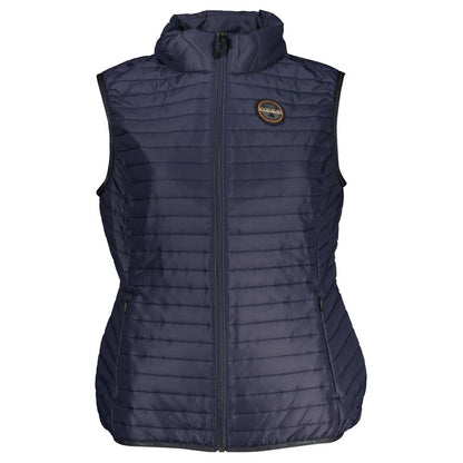 Napapijri Blue Polyester Sleeveless Jacket