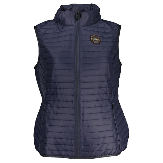 Napapijri Blue Polyester Sleeveless Jacket