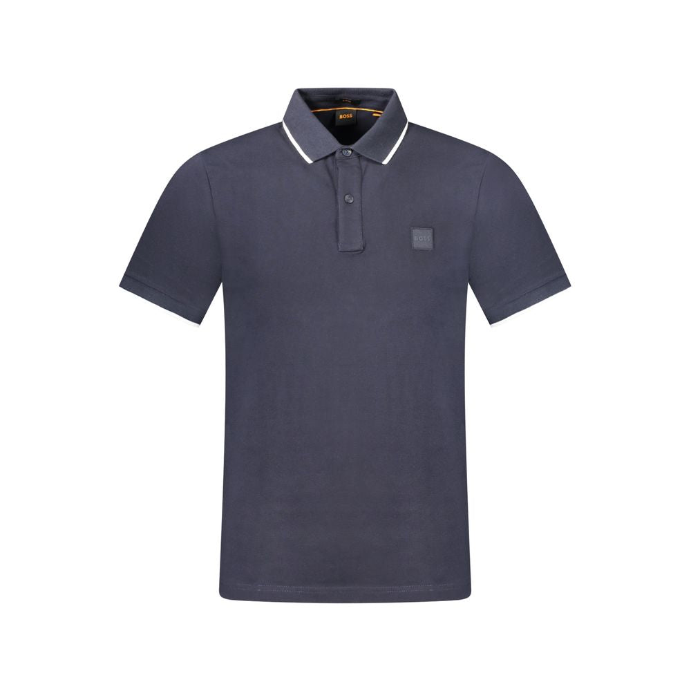 Hugo Boss Blue Cotton Polo Shirt - Stylish Slim Fit