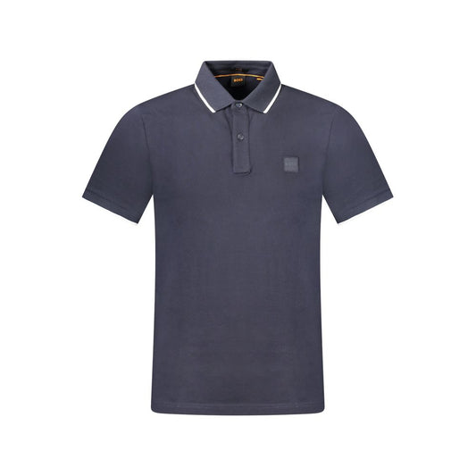 Hugo Boss Blue Cotton Polo Shirt - Stylish Slim Fit