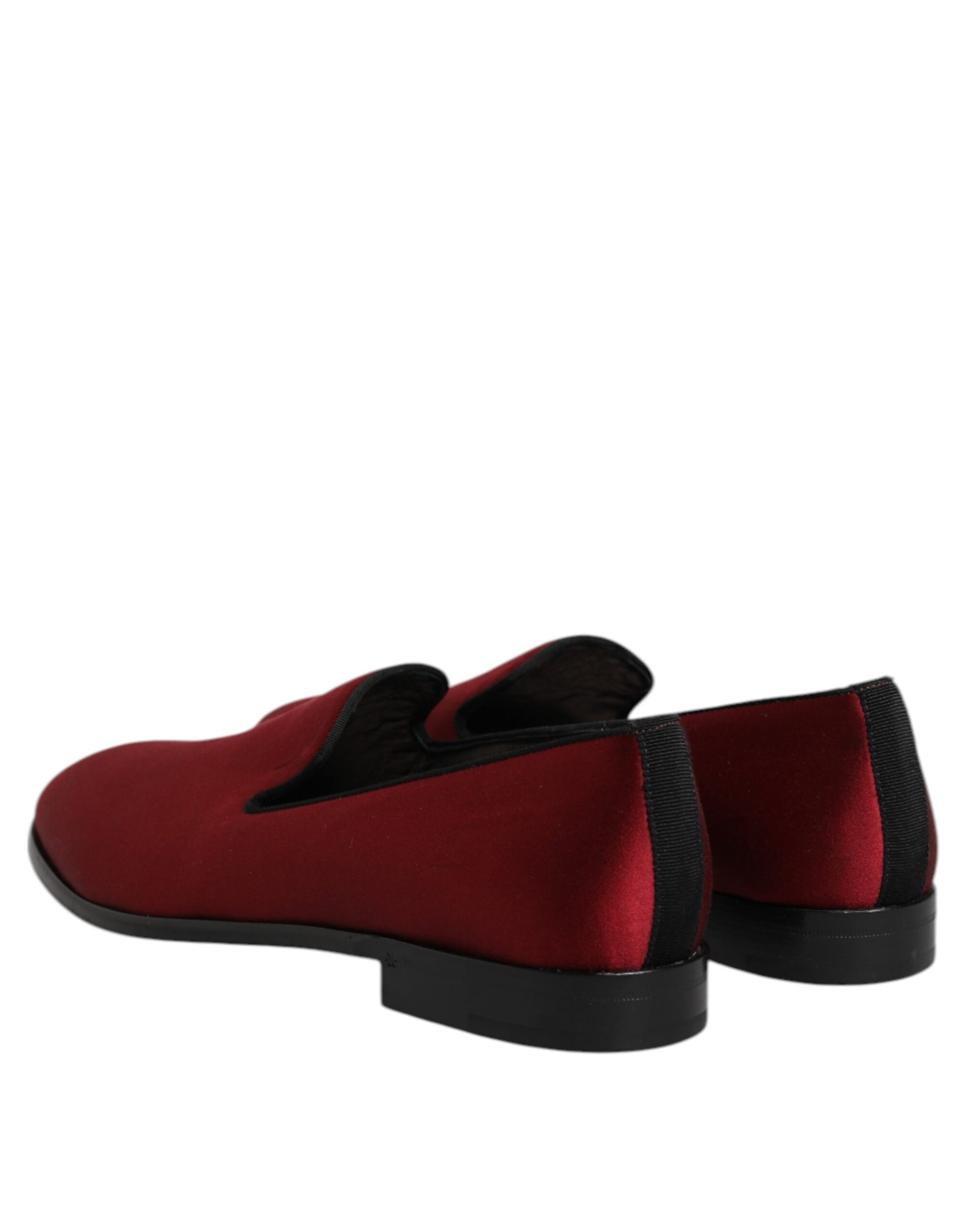 Dolce & Gabbana Red Velvet Slip On Loafers