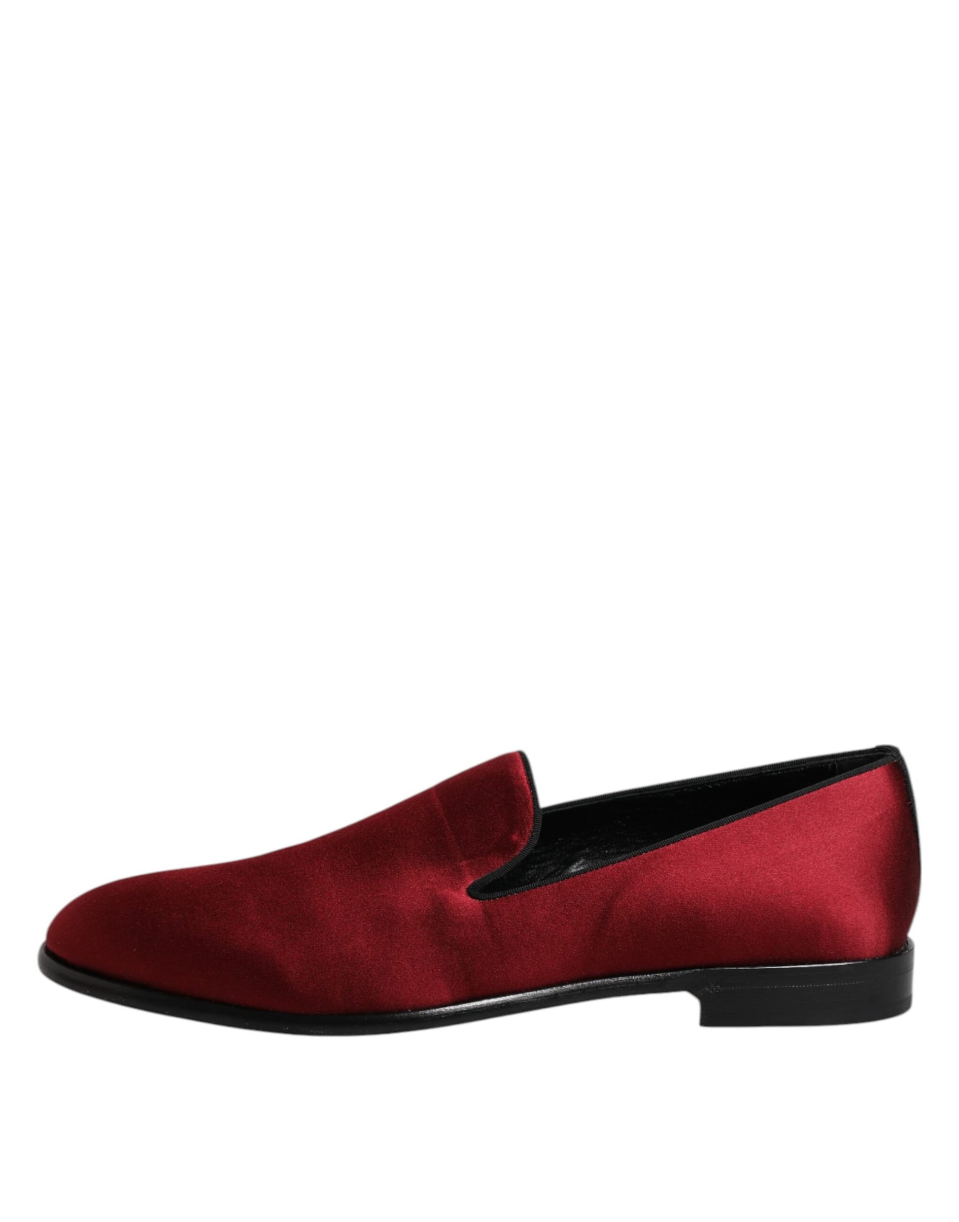 Dolce & Gabbana Red Velvet Slip On Loafers